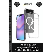 Carlburn iPhone 17 Air Magsafe Özellikli Şeffaf Iq Silikon Kılıf Cihaz Kabı Cep Aksesuarı Mobil Koruma