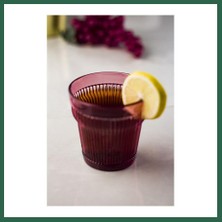 Vintessy Vıntessy Akrilik Mürdüm 6'lı Kısa Bardak & Su Meşrubat Kahve Yanı Bardağı 300 ml ( Cam Değildir ) BZS01