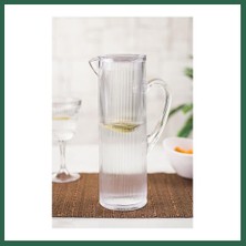 Vintessy Vıntessy Akilik Barok 1,5 Lt Şeffaf Sürahi (Buzdolabı Kapak Rafına Sığar) BZS01