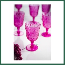 Vintessy Vıntessy Akrilik Pembe Tekli Kadeh & Su Meşrubat Kahve Yanı Bardağı 450 ml ( Cam Değildir ) BZS01