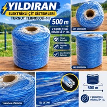 1 Adet> 2 Krom Telli Misineli Ip Tel >domuz ve Ayı Kovucu Yıldıran Elektrikli Çit Sistemleri Turgut Teknoloji-Mt