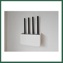 Vintessy Vıntessy 3D Baskı Duvar Tipi Wifi Modem Saklama Rafı Router Gizleme Askısı Kablo Çıkışlı Beyaz Modem Tutucu 23X13 cm BZS01