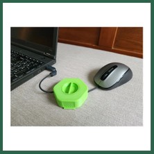 Vintessy Vıntessy 3D Baskı Taşınabilir Kablo Düzenleyici Makara Şarj ve USB Kablo Toplayıcı Döner Kablo Sarıcı - Yeşil BZS01