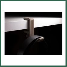 Vintessy Vıntessy 3D Baskı Masa Kenarı Kulaklık Askısı Çizgili Kulaklık Tutucu Sıkıştırmalı Kulaklık Askısı 10-40 mm Masa - Gri BZS01