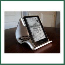 Vintessy Vıntessy 3D Baskı Kavisli Kitap ve Kindle Standı Okuma Istasyonu Dalgalı Kitap Tutucu Okuma Standı Beyaz BZS01