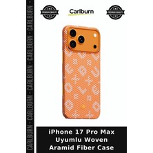 Carlburn iPhone 17 Pro Max Uyumlu Woven Aramid Fiber Case Parça Koruma Tarz