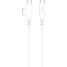 Ven-Dens VD-DC16CC 60 W Pd Type-C To Type-C Hızlı Şarj ve Veri Kablosu, 1 Metre, Güçlendirilmiş Bağlantı, Beyaz