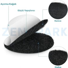 Zen Spark 4 Çift Yuvarlak Cırt Bant – Halı Kaydırmaz Sabitleyici | Güçlü Yapışkanlı, Çok Amaçlı Cırt Seti