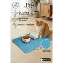 Pryon Su Geçirmez Kedi Matı,paspası – Kedi Kum Tutucu Paspas ve Mama Su Kabı Altlığı 54X42 cm