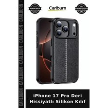 Carlburn iPhone 17 Pro Deri Hissiyatlı Silikon Kılıf Cihaz Örtüsü Cep Örtü Telefon Giysisi