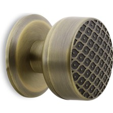 Nacario BADEM10 Kestila Antik Sarı Kapı Tokmağı Topuzu Kolu Metal Tokmak