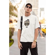 Marchè Bien Erkek Özel Baskılı Modern Fit %100 Pamuk Bisiklet Yaka T-Shirt