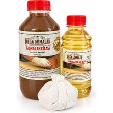 Mega Gomalak Doğal Ahşap Cila Seti Gomalak 500 + Cila Yağı 250ML + 1 Adet Sürme Topu