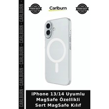 Carlburn iPhone 13/14 Uyumlu Magsafe Özellikli Sert Magsafe Kılıf Koruyucu Kapak Telefon Aracı Cep Koruma