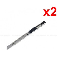Metal Dar Maket Bıçağı Ince Falçata 9mm 2 Adet