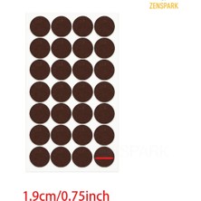 Zen Spark 32 Adet Yapışkanlı 1,9 cm Yuvarlak Keçe Mobilya Masa Sandalye Parke Zemin Koruyu Kaydırmaz
