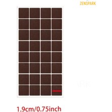 Zen Spark 32 Adet Kare Yapışkanlı Minik 1,9 cm Keçe Mobilya Masa Sandalye Parke Zemin Koruyu Kaydırmaz