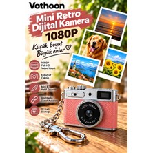 SS Home Concept Mini Retro Dijital Kamera 1080P Full Hd Fotoğraf & Video Çekimi LCD Ekran Mini Kamera Tf Kart Destekli