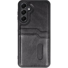 SS Home Concept Samsung Galaxy A25 5g Kılıf Sara Kartvizitli Deri Kılıf - Siyah
