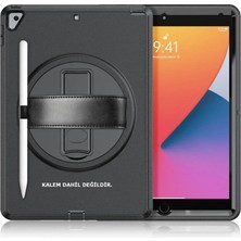 SS Home Concept Apple iPad 10.2 (7.nesil) Kılıf Hand Strap Tablet Kılıfı - Siyah