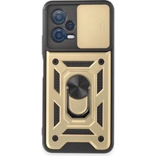 SS Home Concept Xiaomi Redmi Note 12 5g Kılıf Pars Lens Yüzüklü Silikon - Gold