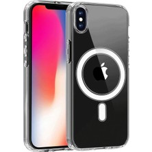 SS Home Concept Apple iPhone x Kılıf Magneticsafe Şeffaf Silikon - Şeffaf