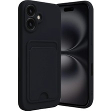 SS Home Concept Apple iPhone 16 Kılıf Kelvin Kartvizitli Silikon - Siyah