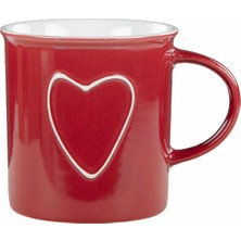 Gifi Kupa, Kalp Desenli, Çay ve Kahve Kupası, 9 cm Ağız Genişliği, 9 cm Yükseklik