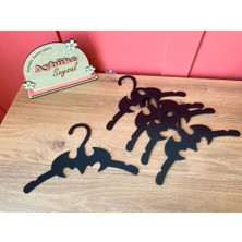 Woodenzoo Ahşap Yarasa Temalı Mdf Çocuk ve Bebek Askısı, Askılık Bebek Askılığı (7 Adet)