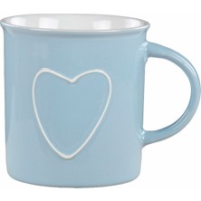Gifi Kupa, Kalp Desenli, Çay ve Kahve Kupası, 9 cm Ağız Genişliği, 9 cm Yükseklik