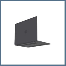 Bezos Macbook Air 13.3 Macbook Buzlu Kapak - Füme Bbz