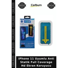 Carlburn iPhone 11 Uyumlu Anti Statik Full Coverage Hd Ekran Koruyucu Cep Koruma Cihaz Ekranı Telefon Cam