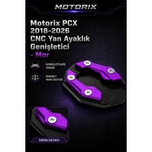 Motorix Pcx 2018-2026 Cnc Yan Ayaklık Genişletici - Mor