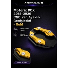 Motorix Pcx 2018-2026 Cnc Yan Ayaklık Genişletici - Gold