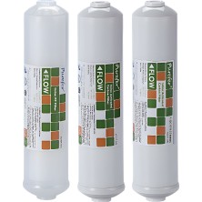 Hyperwell Purefer 3’lü Inline Su Arıtma Filtre Seti (11” - Sediment + Granül Aktif Karbon + Blok Karbon) – Taiwan Menşeli