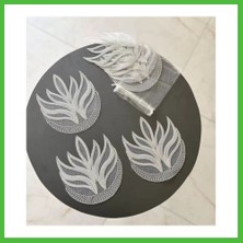 Bezos 6 Lı Dantel Kahve Sunumluğu 15X15 cm Asorti Desenli Zarif Sunum Aksesuarı Arz