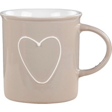 Gifi Kupa, Kalp Desenli, Çay ve Kahve Kupası, 9 cm Ağız Genişliği, 9 cm Yükseklik