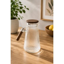 Belirtilmemiş Orvellas Ahşap Kapaklı Cam Sürahi 1,6 L