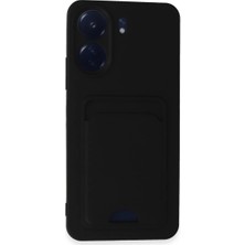 Alemdar Pazarlama Xiaomi Redmi 13C Kılıf Kelvin Kartvizitli Silikon - Siyah