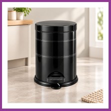Bezos Mikro 5 L Siyah Pedallı Çöp Kovası Atg