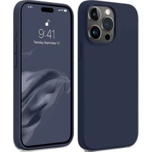 Apple iPhone 15 Pro Max Kılıf First Silikon - Lacivert