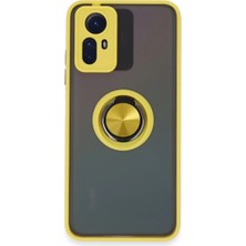 Xiaomi Redmi Note 12S Kılıf Montreal Yüzüklü Silikon Kapak - Sarı
