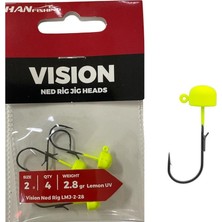 Hanfish Vision Ned Rig Jig Head Lmj 2.8gr No:2 Lemon Uv 4 Adet