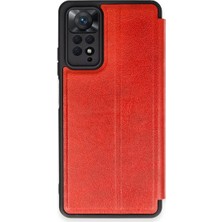 Xiaomi Redmi Note 12 Pro 4g Kılıf Flip Cover - Kırmızı