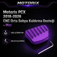 Motorix Pcx 2018-2026 Cnc Orta Sehpa Kaldırma Desteği - Mor