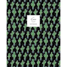 Cactus Notebook - Ruled Pages - 8X10 - Premium: (Saguaro Night Edition) Fun Notebook 192 Ruled/lined Pages (8X10 Inches / 20.3X25.4 cm / Large Jotter)