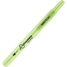 Wrıtech W-805S Basmalı Fosforlu Kalem Pastel Açık Yeşil - 12'li Kutu