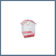 Bezos Çift Kapılı Kuş Kafesi Pembe 34,5X28X46 cm Bbz