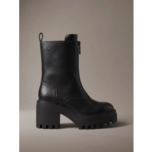 Calvin Klein Kadın Marka Logolu Günlük Kullanıma Uygun Siyah Bot & Bootie
