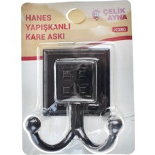 ACERO Çlk Hanes Kare Yapışkanlı Askı Siyah 20650 1 Adet